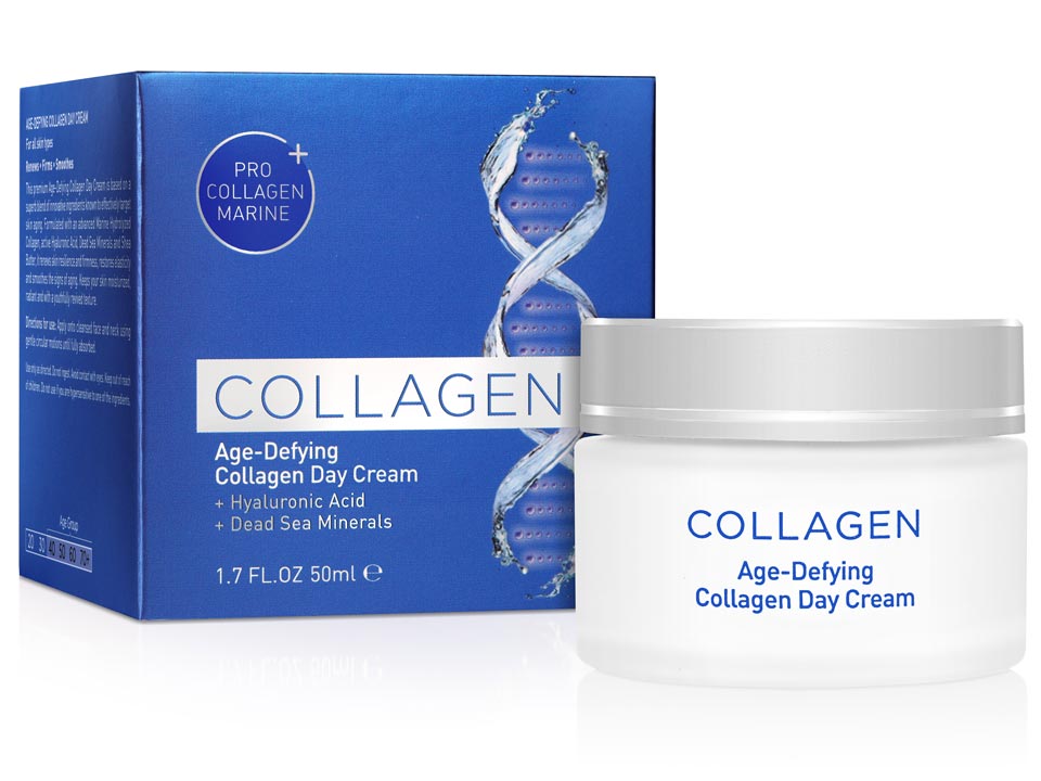 Age Defying Collagen dieninis veido kremas visų tipų odai, 50ml.
