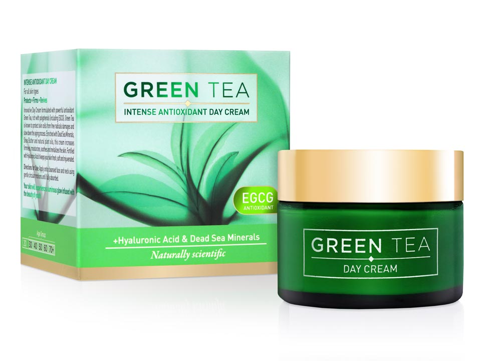 GREEN TEA Intensyvus antioksidacinis dieninis kremas veidui, 50 ml